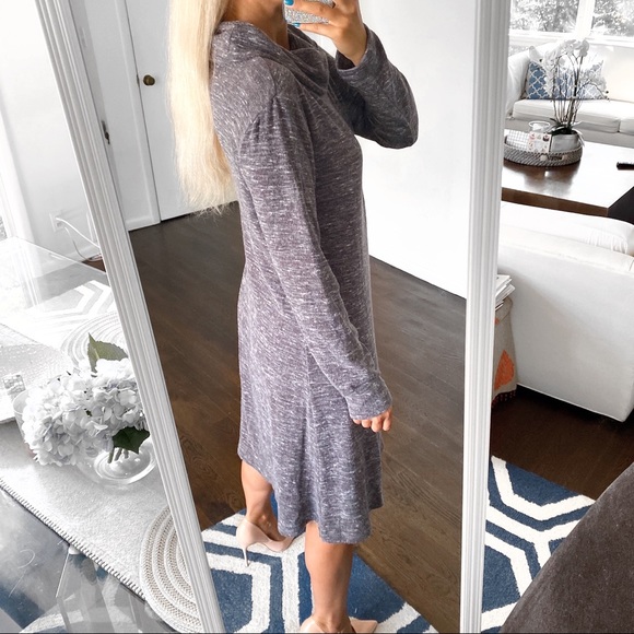 🐑 BANANA REPUBLIC TAUPE LOOSE TURTLENECK DRESS! - Picture 4 of 10